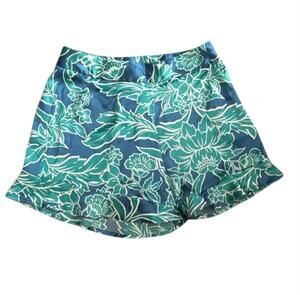House of Harlow Blue Tropical Floral Shorts Sz S